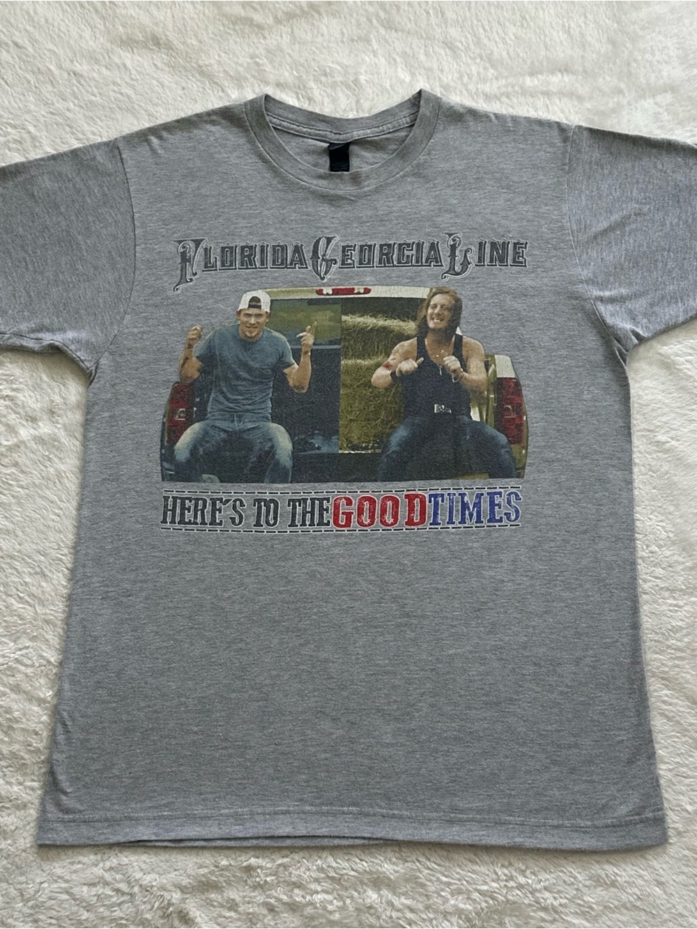 Florida Georgia Line Tour Shirt Mens Medium Heres To The Good Times 2013 Concert